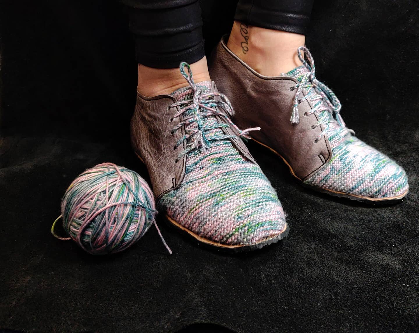 Myself modelling the shoes. I am waring a pair of black leggings and the sneakers are just below the ankle, they are meant for summerish and spring weather as a light shoe 